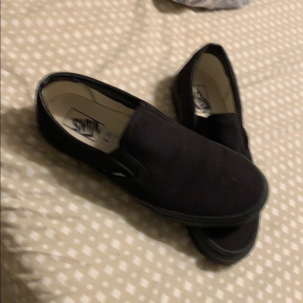 Vans All Black Slip Ons